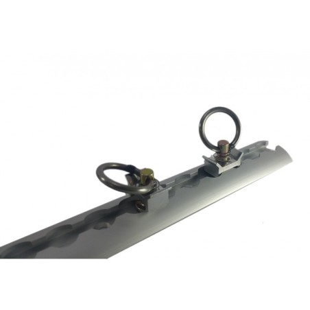 Rail aluminium 1m AERO + 2 anneaux