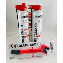Pack nettoyant/brosse/spray chaîne IPONE